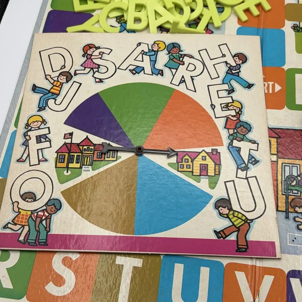 Vintage 1972 Scrabble Alphabet Game - COMPLETE